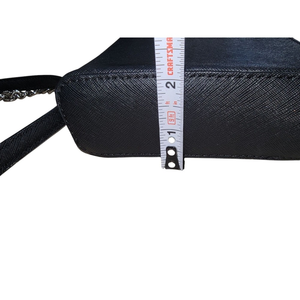 REBECCA‎ MINKOFF Avery Saffiano Leather Chain Strap Crossbody Purse Black - Picture 15 of 16